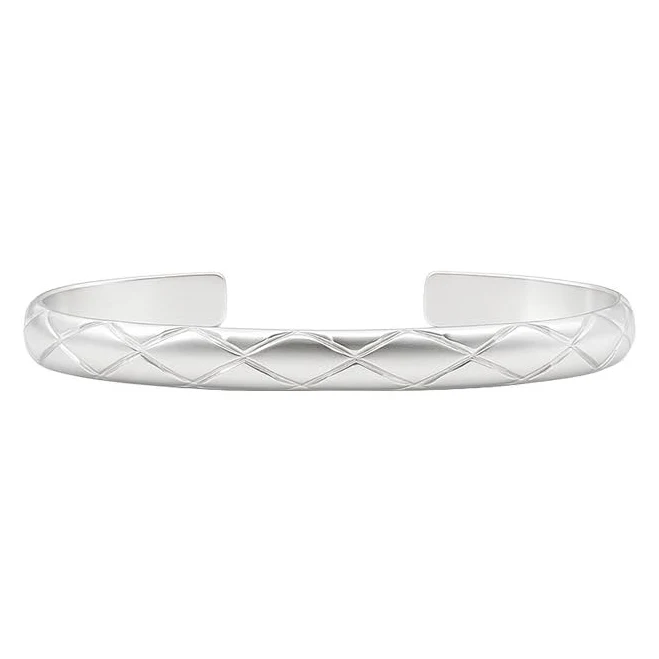 accessory Sterling Silver Abstract Geometric Cuff Bracelet Ross Metals $111.7