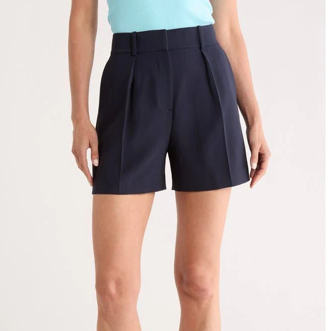 shorts Theory Women's High Waist Pleat Crepe Mini Shorts Nordstrom Rack $108.97