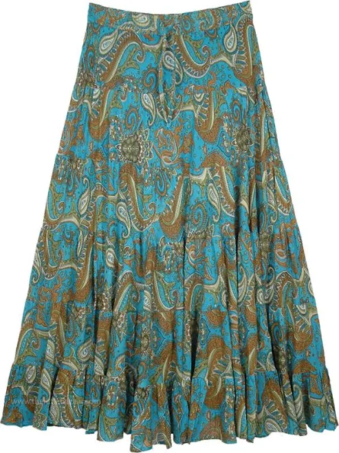 skirt TLB Paisley Cotton Skirt The Little Bazaar $44.99