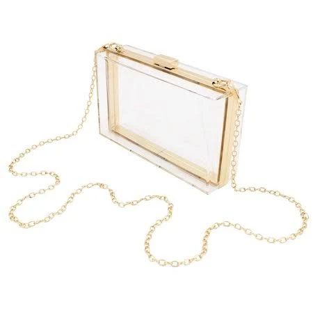 bag TrendsBlue Premium Transparent Clear Acrylic Hard Box Clutch Bag Evening Shoulder Handbag Women's Walmart - TrendsBlue $13.5