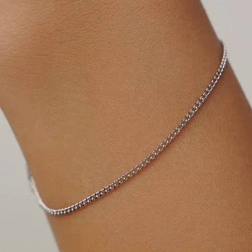accessory Women's Dainty Minimalist Silver Bracelet Chain Etsy - Twistedpendant $19.16