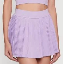 skirt Womens High Waisted Mini Pleated Tennis Skirt, Lavender, Size XL - Rainbow Shops Rainbow Shops $14.99
