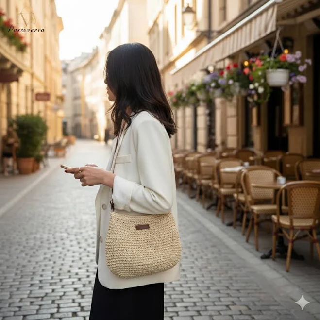 bag Woven Straw Crossbody Bag: Summer Beach Satchel Etsy - Seller $33.42