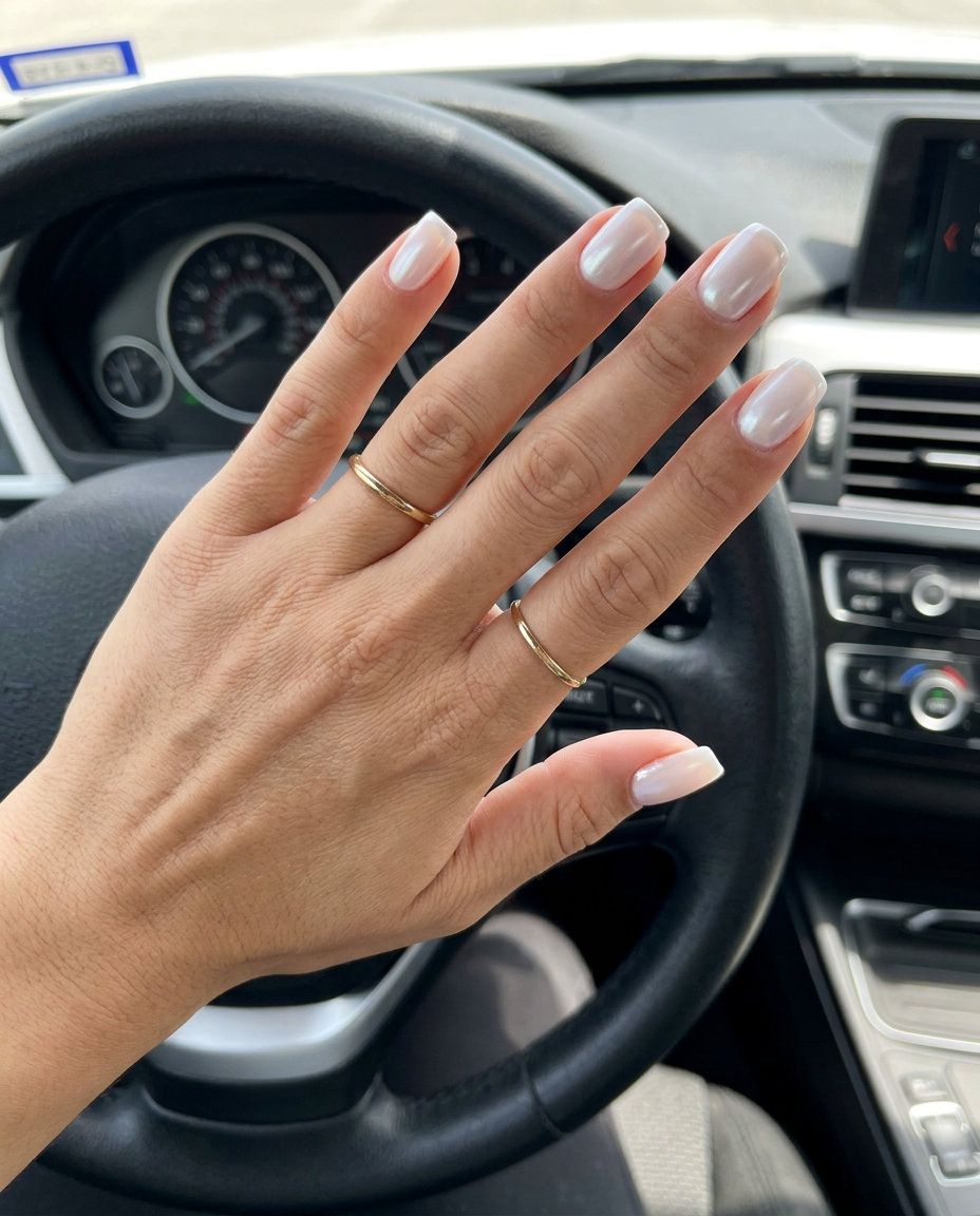 Pale Lavender Milky Shine nails for shell summer nails 2026. Chic daily wear.