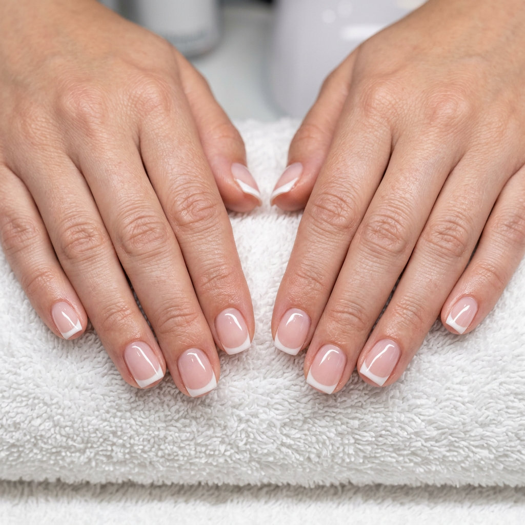 Modern Milky White Micro French summer gel nails short simple 2026 for daily wear.