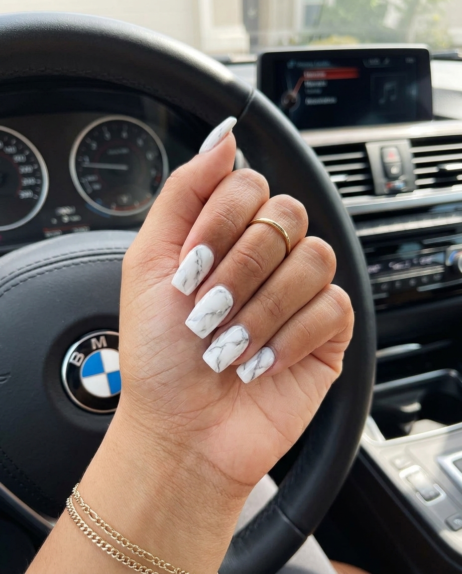 summer nails square medium 2026 outfit idea - fashion styling inspiration