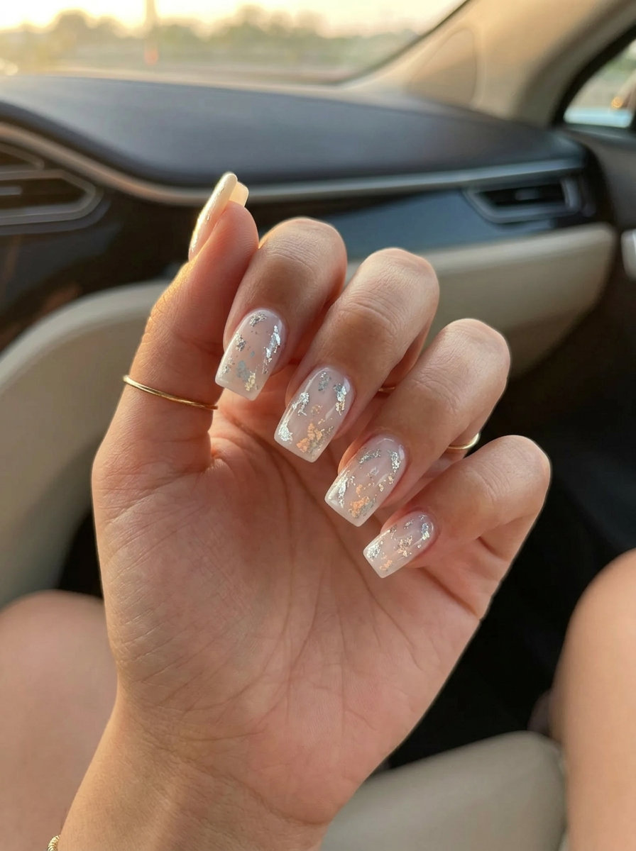 summer nails square medium 2026 outfit idea - fashion styling inspiration