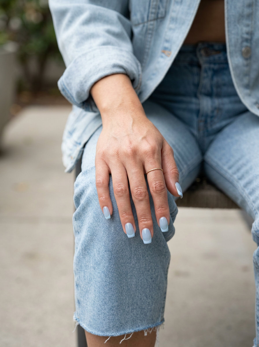 summer nails square medium 2026 outfit idea - fashion styling inspiration