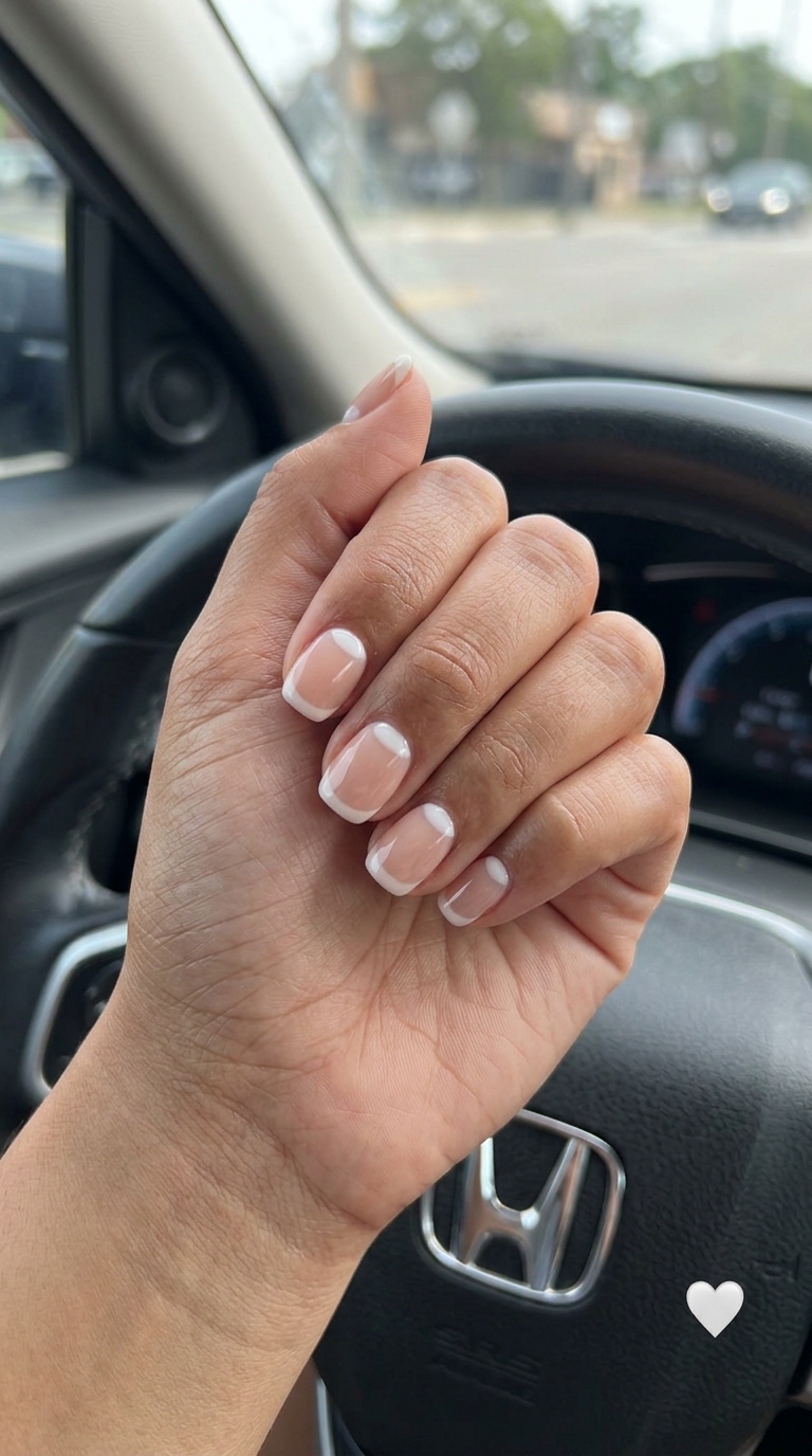Milky Moon Manicure Coffin nails for summer vibes nails 2026. Milky white and nude for work.
