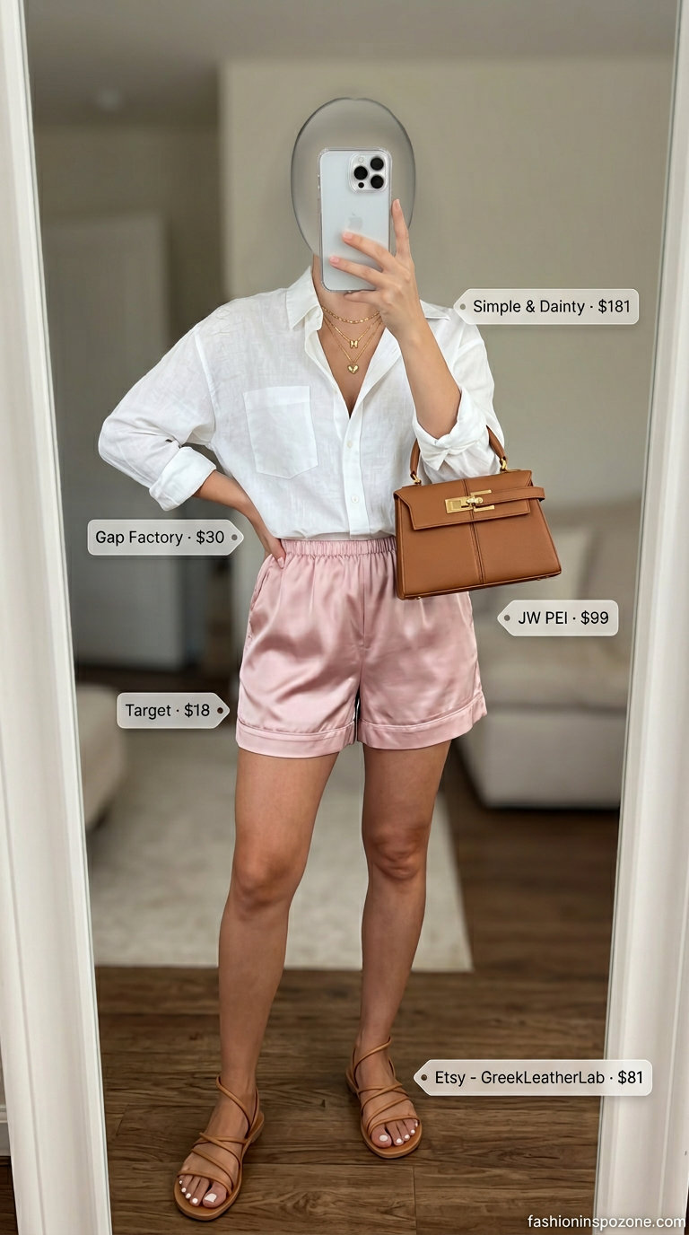 Sunset Glow Satin Shorts